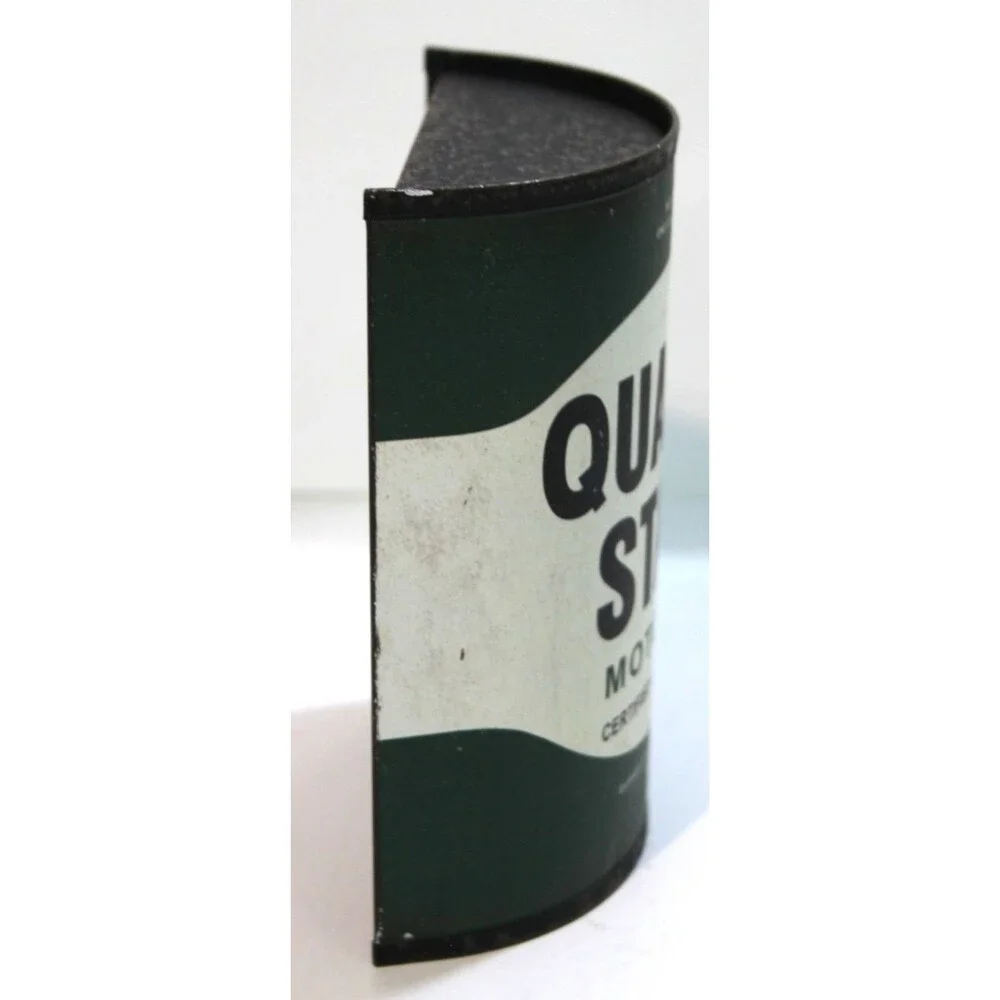 Open Road Brands Quaker State Motor Oil Half Can Metal Wall Deco Man Cave Garage